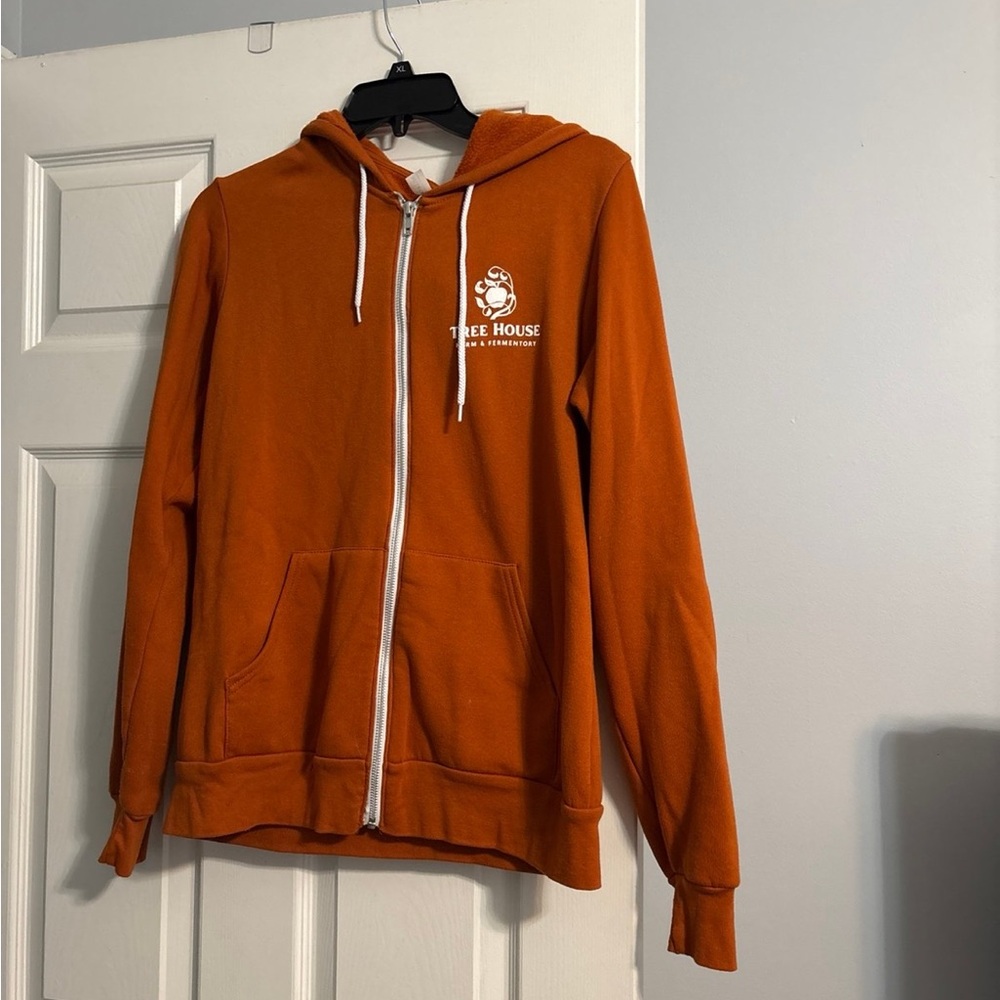 Treehouse Brewing Orange Zip-Up Hoodie